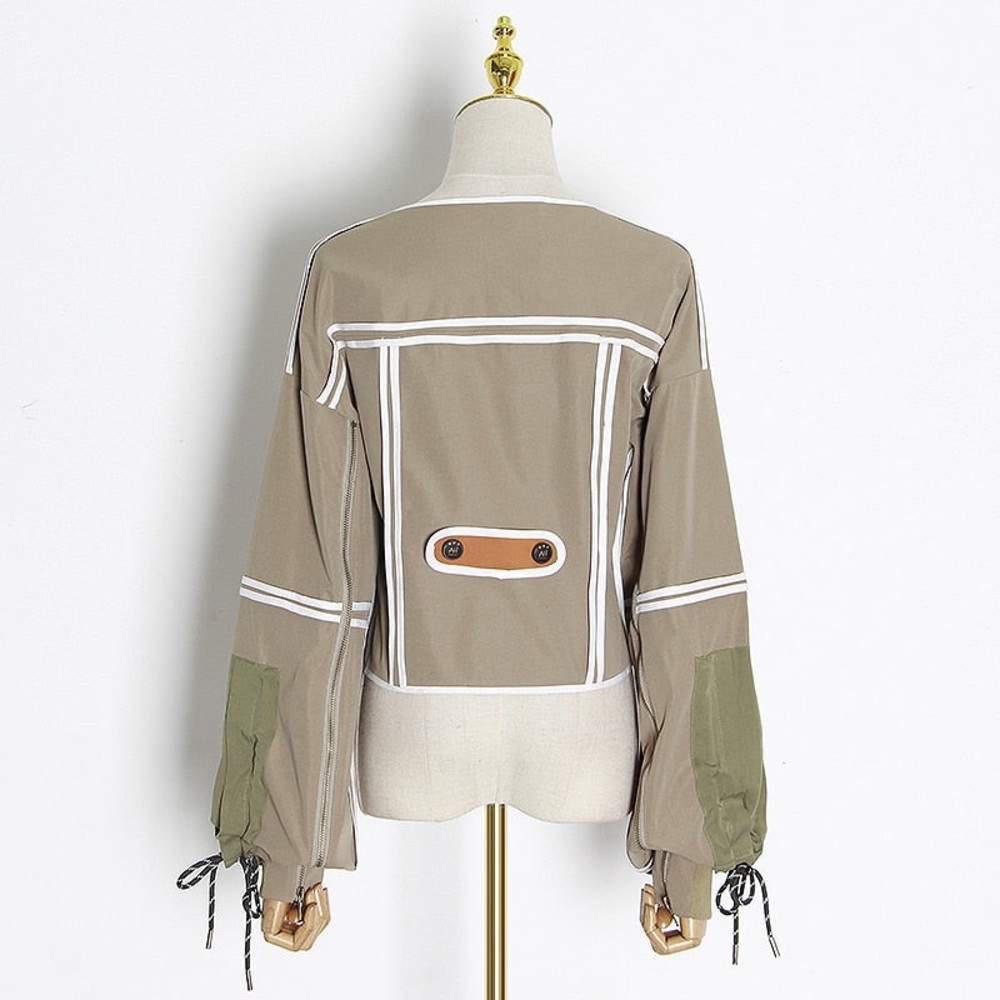 Green Utility Cropped Jacket | Statement Outerwear - image 4